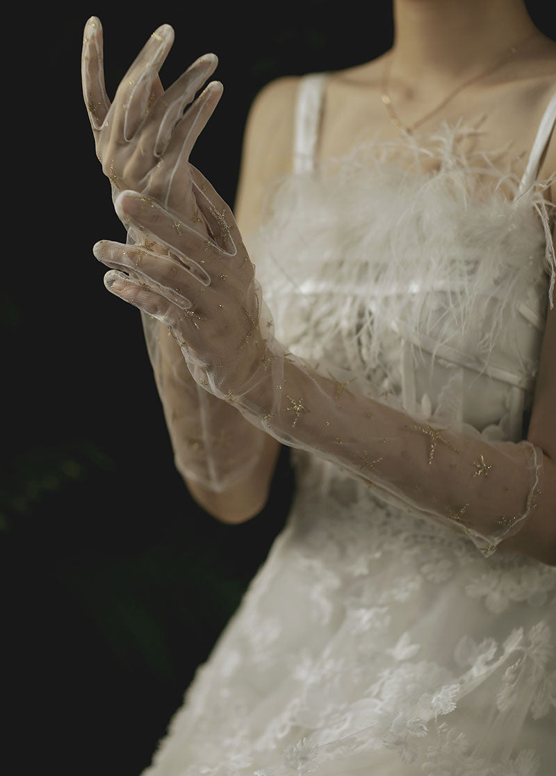 Bridal Wedding Dress Fingerless Gloves