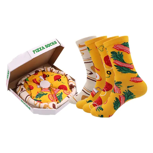 Pizza Socks Gift Box