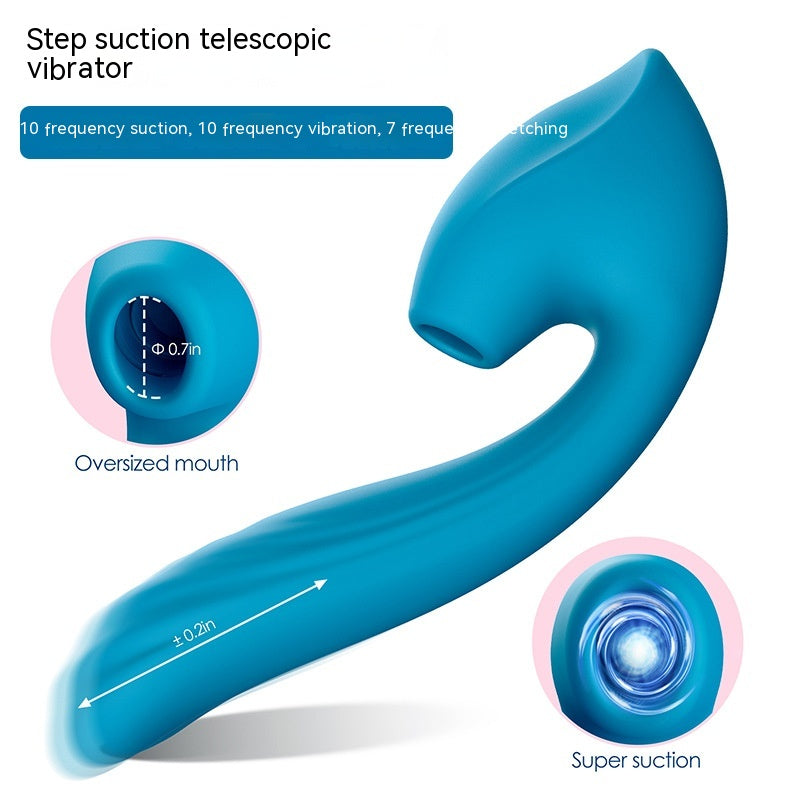 New Sucking Telescopic Vibrator Women's Masturbation Device