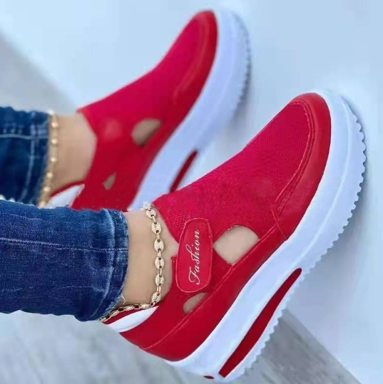 Women's Sneakers Summer New Ladies Casual Low Wedge Breathable Non-Slip Comfort Female Sport Shoes Mesh Shoes Fashion Style