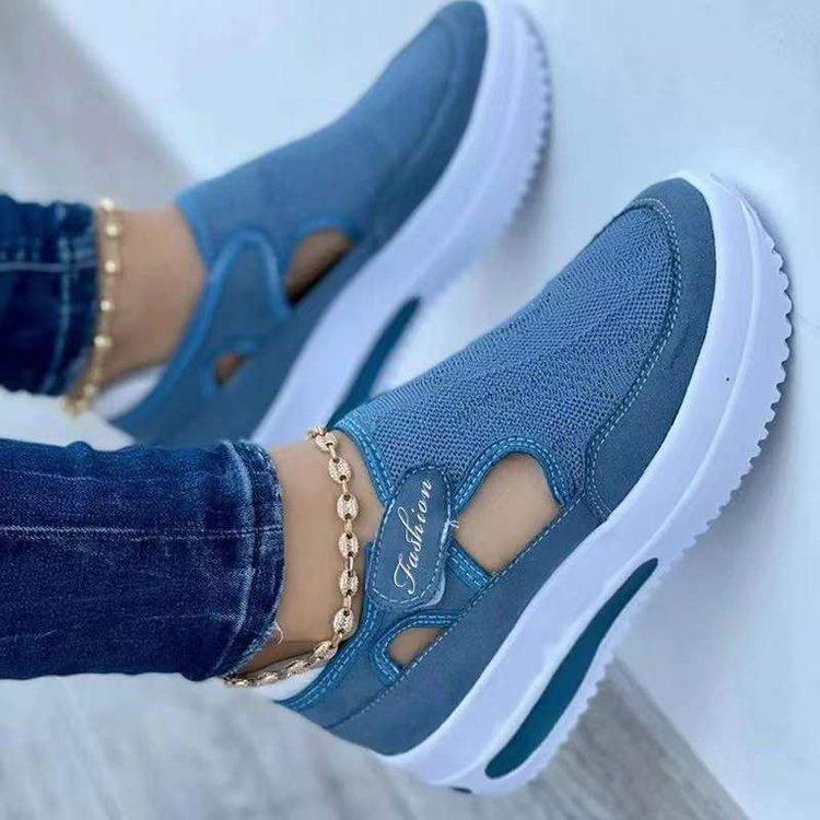 Women's Sneakers Summer New Ladies Casual Low Wedge Breathable Non-Slip Comfort Female Sport Shoes Mesh Shoes Fashion Style
