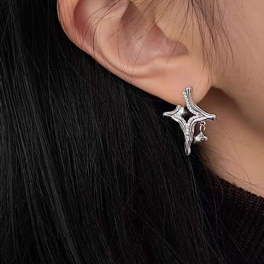 Dstoreishop Asterism Rhinestone Earrings - Elegant and Sparkling Jewelry