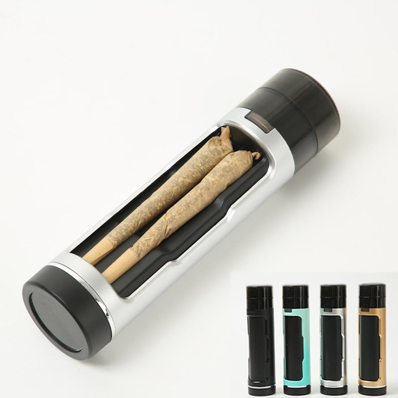 Dstoreishop 3 in 1 Tobacco Grinder Cigarettes Case Combo